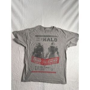 Halo Master Chief VS Jameson Locke‎ Grey Short Sleeve Shirt Men's Large *